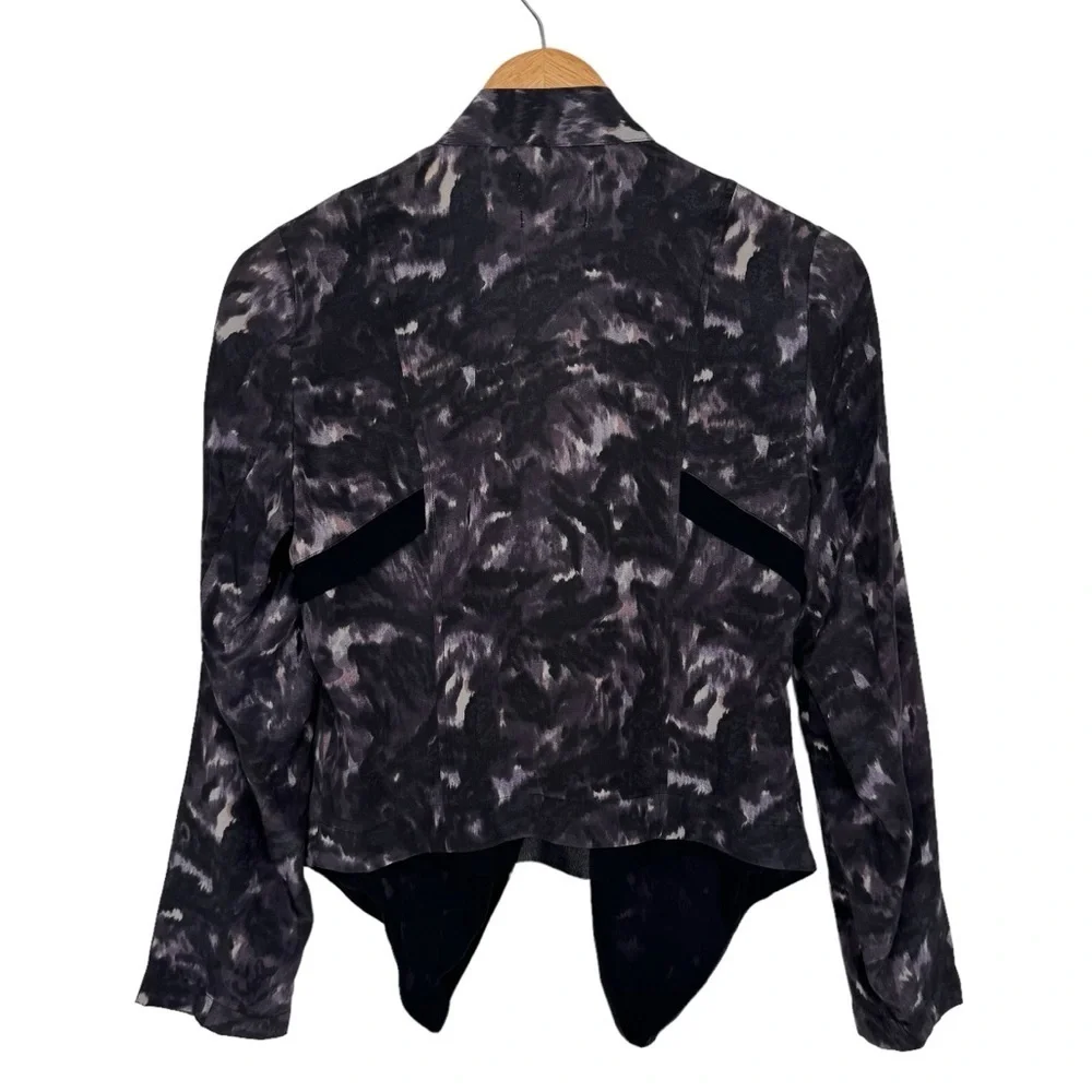 Urban Outfitters Silk Cardigan Jacket M Gray Vampire Dark Romantic Gothic Witch‎